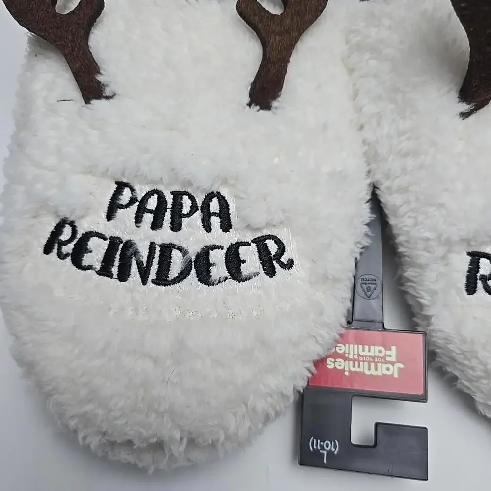 Jammies For Your Families Papa Reindeer Slipper Men’s Size 10/11 - Picture 2 of 10